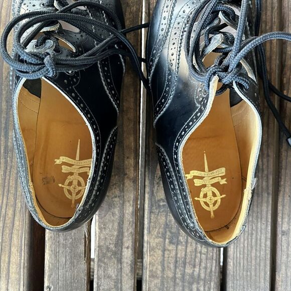 Hector Russell Kiltmaker Oxford Open Lace Leather Shoes Men's Size 11 - Picture 6 of 12